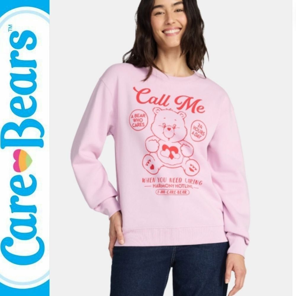 Care Bears Call Me, A Bear Who Cares, Graphic Sweatshirt